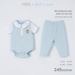 NOUS - Bộ body màu xanh áo cộc tay 3M - SS23.10