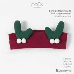 NOUS - Băng đô Noel màu đỏ phối sừng màu xanh - S - XMAS