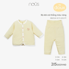 NOUS - Bộ dài cài thẳng màu vàng  - Nu Doux - 6M - SS24.T1A