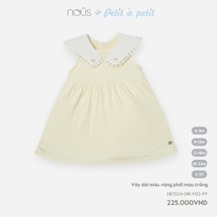 NOUS - Váy dài màu vàng phối màu trắng  - Nu Petit - 9M - SS24.T3A