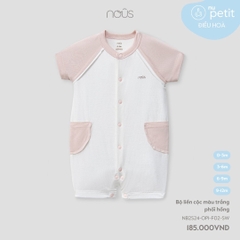 NOUS - Body cộc màu trắng phối hồng - Nu Petit - 9M - SS24.T4A - Body