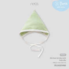 NOUS - Mũ chùm tai màu xanh buộc dây - Nu Petit - FS - SS24.T4A