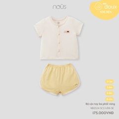 NOUS - Bộ cộc tay be phối vàng - Nu Doux - 6M - SS24.T5A