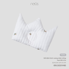 NOUS - Gối định hình vương miện trắng họa tiết ô liu -  - FS - SS24.T5A
