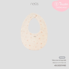 NOUS - Yếm tròn in hoạ tiết - Nu Muslin - FS - SS24.T6A