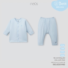NOUS - Bộ cài thẳng dài màu xanh nhạt - Nu Petit - 0M - SS24.T7A