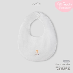 NOUS - Yếm tròn màu trắng - Nu Muslin - FS - SS24.T7A