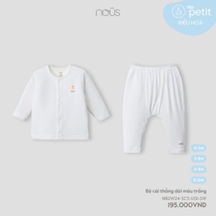 NOUS - Bộ cài thẳng dài màu trắng - Nu Petit - 3M - SS24.T7A