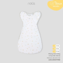 NOUS - Túi ngủ trắng in họa tiết viền kẻ - Nu Doux - S - SS24.T9A