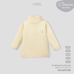 NOUS - Áo dài tay màu nâu nhạt - Nu Thermo - 6M - SS24.T9A