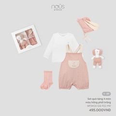 NOUS - Set quà tặng 4 món màu hồng phối trắng - Nu Petit - 1Y - SS24.T9A