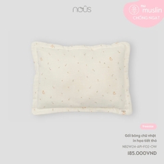 NOUS - Gối bông chữ nhật in họa tiết thỏ - Nu Muslin - FS - SS24.T10A