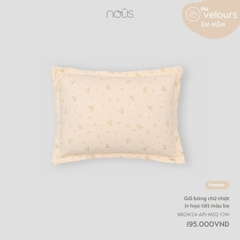 NOUS - Gối bông chữ nhật in họa tiết màu be - Nu Velours - FS - SS24.T10A