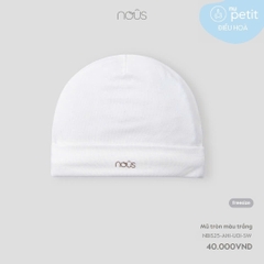 NOUS - Mũ tròn màu trắng SS25