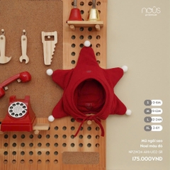 NOUS - Mũ ngôi sao Noel màu đỏ - Nu Velours - M - SS24.XMAS