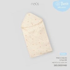 NOUS - Chăn ủ màu be in họa tiết - Nu Petit - FS - SS24.11B