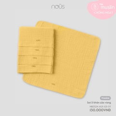 NOUS - Set 5 khăn sữa vàng - Nu Muslin - FS - SS24.11B