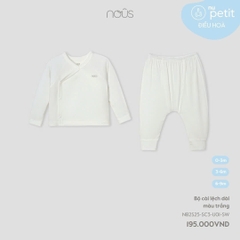 NOUS - Bộ cài lệch dài màu trắng - Nu Petit - 0M - SS25.T1A