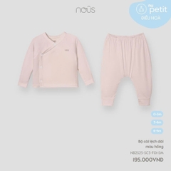 NOUS - Bộ cài lệch dài màu hồng - Nu Petit - 6M - SS25.T1A