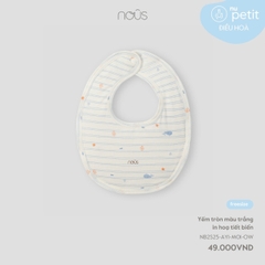 NOUS - Yếm tròn màu trắng in hoạ tiết biển - Nu Petit - SS25.T2A