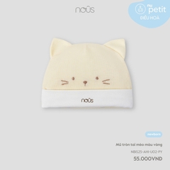 NOUS - Mũ tròn tai mèo màu vàng NB - Nu Petit - SS25.T3A