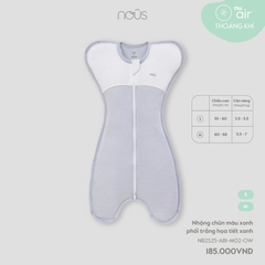 NOUS - Nhộng chũn màu xanh phối trắng họa tiết xanh - Nu Air - SS25.T3A