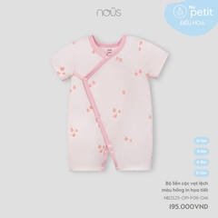 NOUS - Body cộc vạt lệch màu hồng in họa tiết - Petit - SS25.T3B