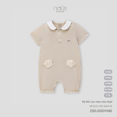NOUS - Body cộc màu nâu nhạt - SS25.T3B