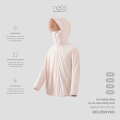 NOUS - Áo chống nắng có mũ màu hồng nhạt - SS25.T5A