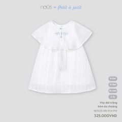 NOUS - Váy dài trắng kèm áo choàng - 2-3Y - SS25.T5A