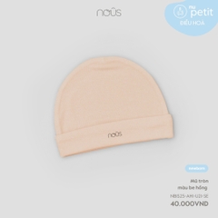 NOUS - Mũ tròn màu be hồng - SS25.T7A