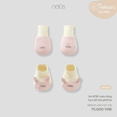 NOUS - Set BTBC màu hồng họa tiết thỏ phối be - SS25.T10A