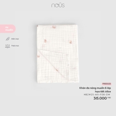 NOUS - Khăn đa năng muslin 6 lớp họa tiết Alice - FS - SS26.T1A