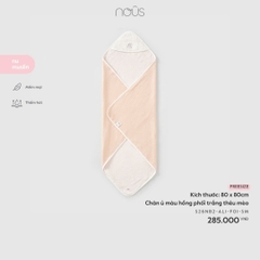 NOUS - Chăn ủ màu vàng phối trắng thêu mèo - FS - SS26.T1A