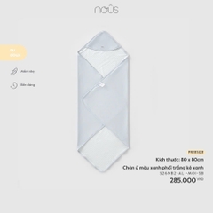 NOUS - Chăn ủ màu xanh phối trắng kẻ xanh - FS - SS26.T1A