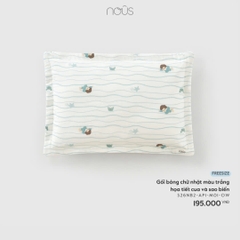 NOUS - Gối bông chữ nhật màu trắng họa tiết cua và sao biển - FS - SS26.T1A