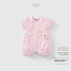 NOUS - Bộ liền cộc dáng bí cổ sen phối bèo - 0-3M - SS26.T4A