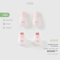 NOUS - Set BTBC màu hồng in họa tiết cáo - FS - SS26.T7A