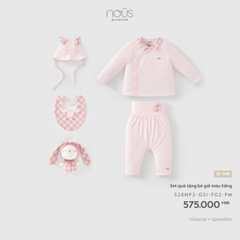 NOUS - Set quà tặng bé gái màu hồng - 0-3M - SS26.T7A
