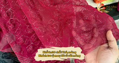 Cách Phối Màu Lót Với Vải Ren Thêu Hoa Hồng Ánh Kim
