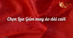 Mẫu vải Lụa Gấm may áo dài cưới đẹp