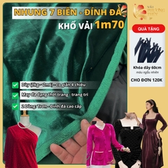 Vải Nhung 7 biên Phượng Thúy khổ 1m50