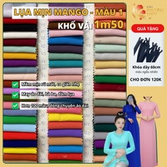 Vải lụa mịn Bảo Anh Phượng Thúy khổ 1m50 | Vải may áo dài
