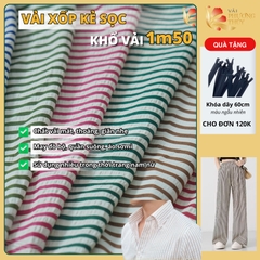 Vải xốp kẻ sọc Phượng Thúy khổ 1m50