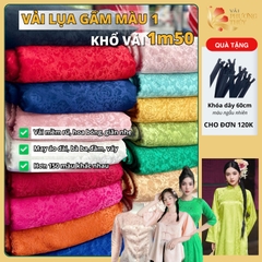 [MÀU 2] Vải lụa gấm Phượng Thúy khổ 1m50 - may áo dài đồ bộ bà ba