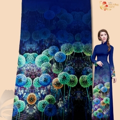Vải áo dài in Phượng Thúy - lụa bảo anh hoa nhí, bông tà khổ 1m50