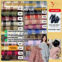 Vải Thô Cotton Phượng Thúy khổ 1m50 | Vải may đồ bộ