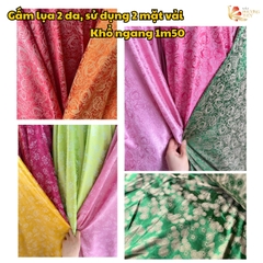 Vải lụa gấm 2 da Phượng Thúy khổ 1m50