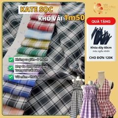 Vải kate caro sọc Phượng Thúy