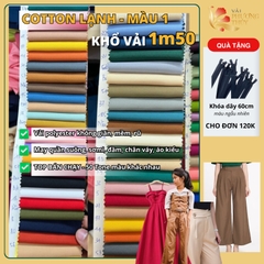 Vải Cotton lạnh Phượng Thúy khổ 1m50 | Vải may áo sơ mi